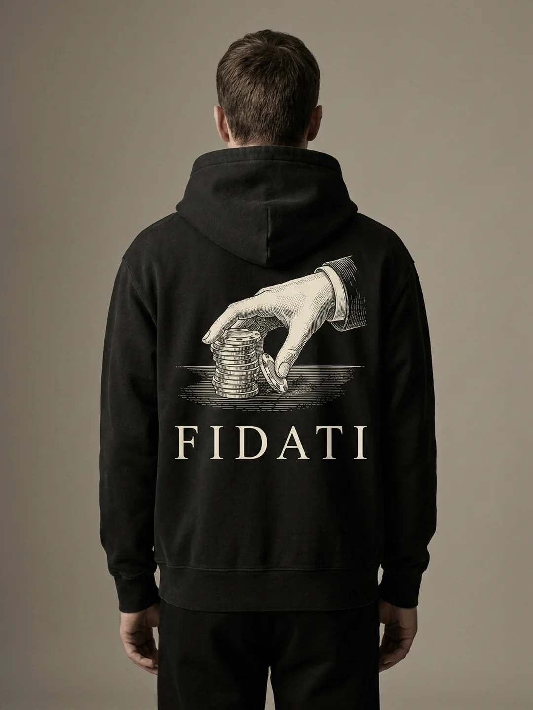 Fidati · All In, felpa poker nera